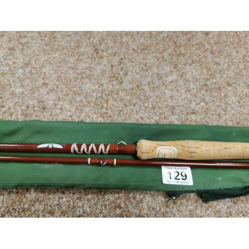 129 - Fenwick Woodstream FF857 Fly Fishing Rod In Excellent Condition With Sleeve