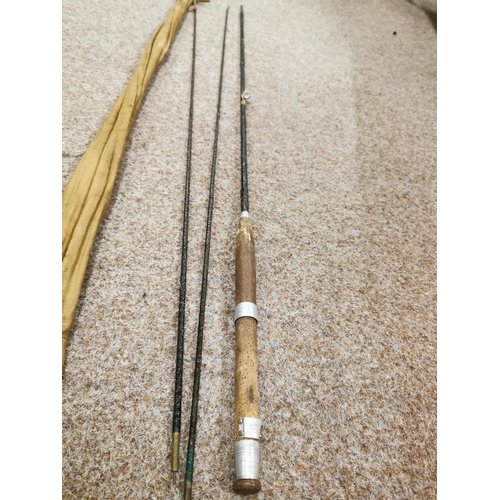 131 - Rare Vintage Foster Bros three Piece Fishing Rod