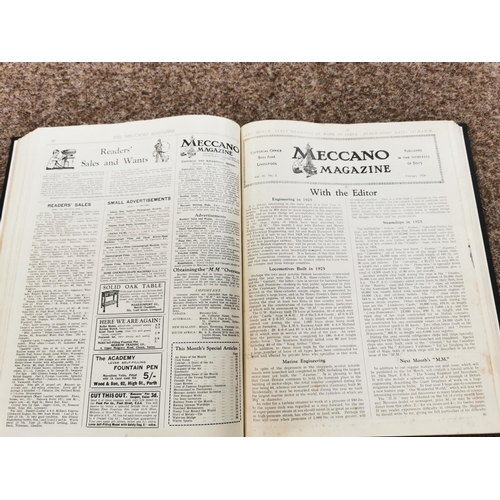 160 - Well Bound Book Of Early Meccano Magazines 1925 to early 1926