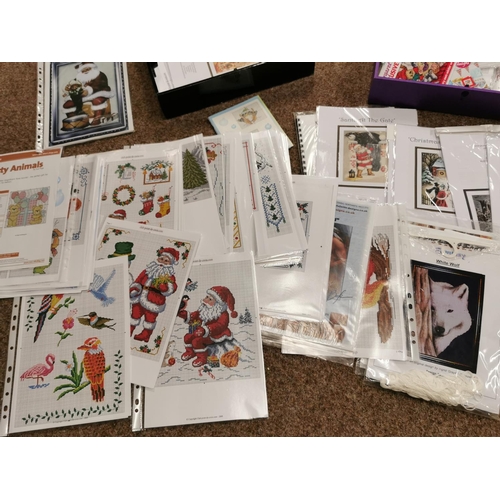 582 - Very Large Quantity Of Cross Stitch Patterns In Two Box Files