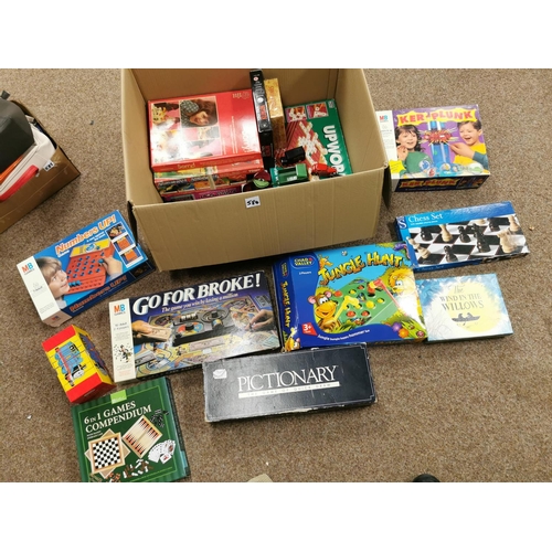 584 - Large Box Containing Large Quantity Of Board Games Etc