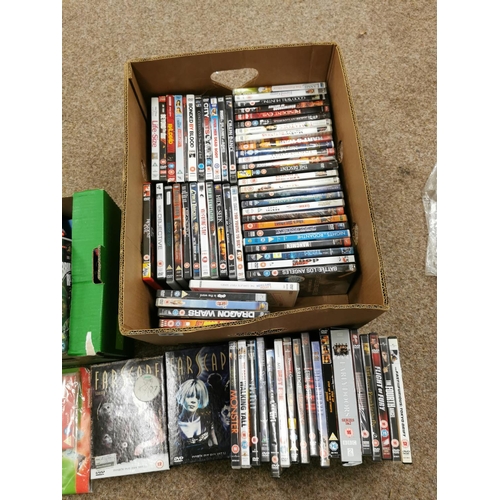 592 - Two Boxes Full Of Dvd's & Cd's