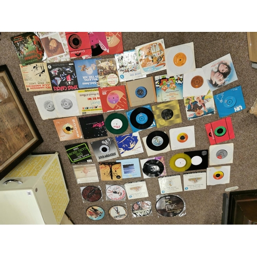 241 - Approx 50 45 Singles Inc 6 Picture Disks 2 Coloured Disks Etc