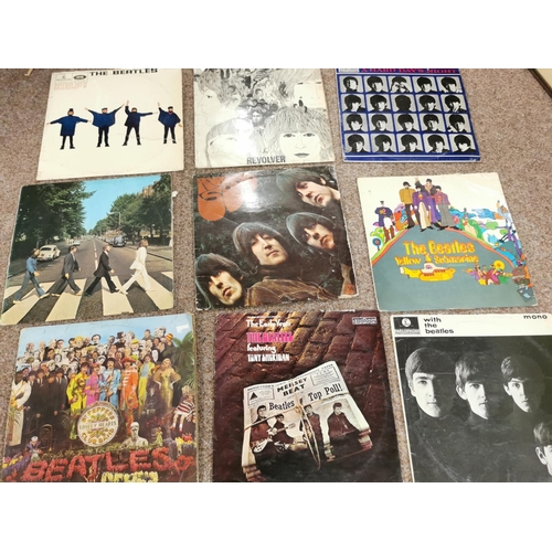 244 - Quantity Of 23 Vintage Vinyl Of The Beatles & John Lennon Albums