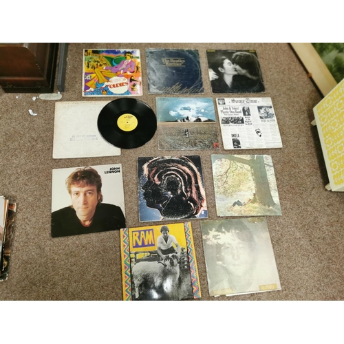 244 - Quantity Of 23 Vintage Vinyl Of The Beatles & John Lennon Albums