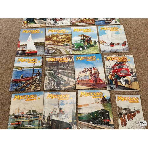 258 - Quantity Of 22 Vintage Meccano Magazines Inc Early 1947 & 1960's Magazines