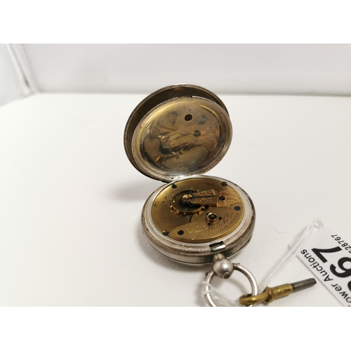 267 - Hallmarked Silver Antique Waltham Watch Co