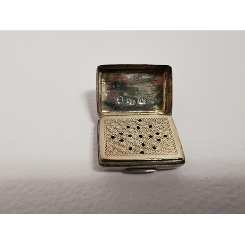 276 - Rare And Unusual Rare Antique Silver Hallmarked Child's Miniature Vinaigrette Made By On Of The Best... 