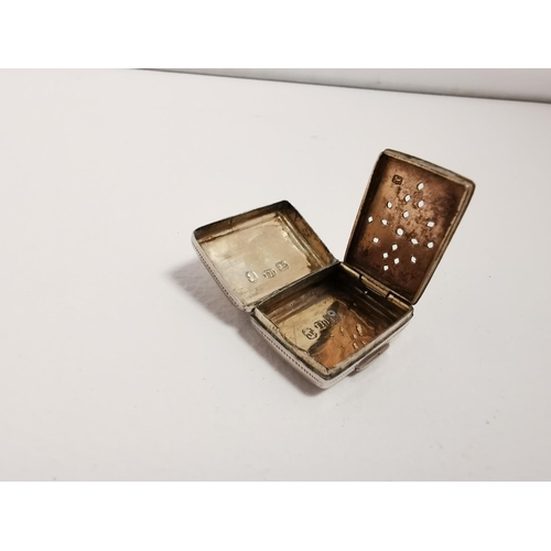 276 - Rare And Unusual Rare Antique Silver Hallmarked Child's Miniature Vinaigrette Made By On Of The Best... 