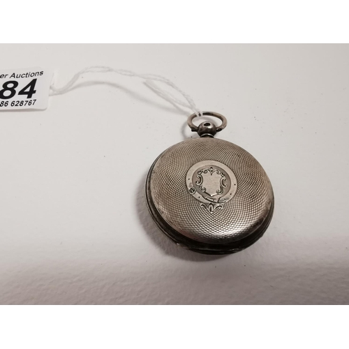 284 - Hallmarked Silver Small Fob Watch With An Interesting Movement Marked Newtown Joseph Osborne, London... 