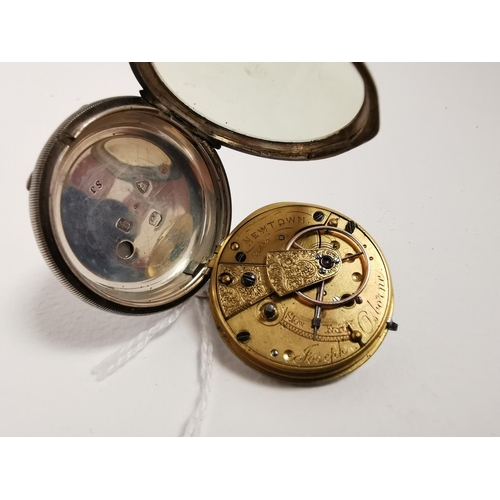 284 - Hallmarked Silver Small Fob Watch With An Interesting Movement Marked Newtown Joseph Osborne, London... 