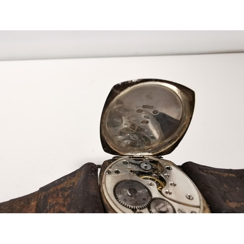 287 - Hallmarked 925 Silver Gents 15 Jewel  Swiss Made Watch By Pilot