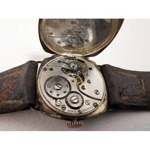 287 - Hallmarked 925 Silver Gents 15 Jewel  Swiss Made Watch By Pilot