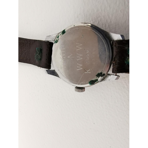 288 - Very Rare British Army Military Timor WWW Dirty Dozen Wrist Watch Circa 1940's  In Working Order