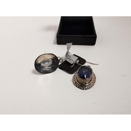 301 - New and Unused Mystic Blue Quartz And 925 Silver Earrings