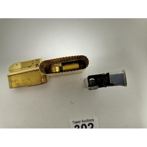 302 - Vintage Polo Petrol Lighter And Vintage Consul Musical Lighter Petrol Lighter Plays Smoke Gets In Yo... 