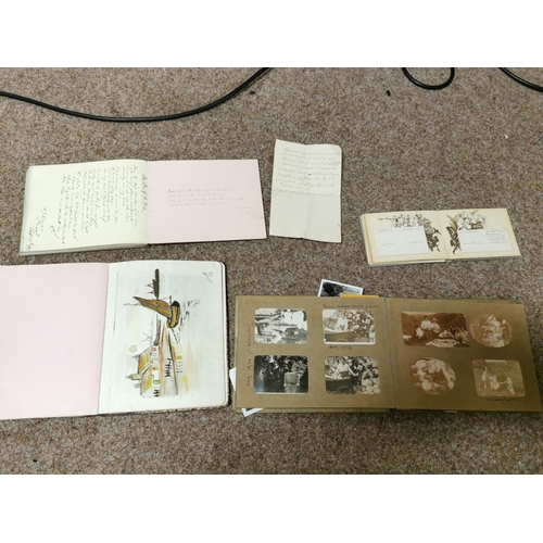 321 - Quantity Of Vintage Autograph Books Full Of Poems Drawings and Antique Photographs