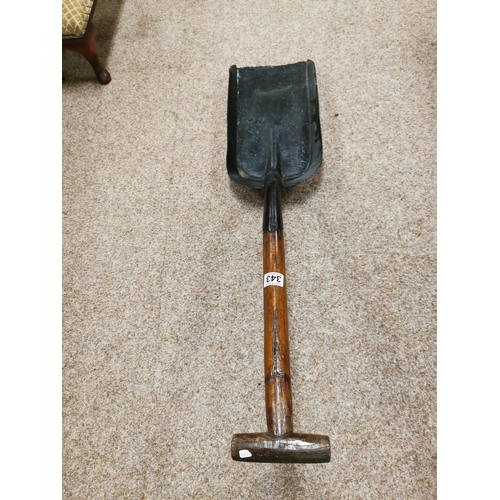 343 - Original Antique GWR Firing Shovel With Long Scoop Very Rare To Come By