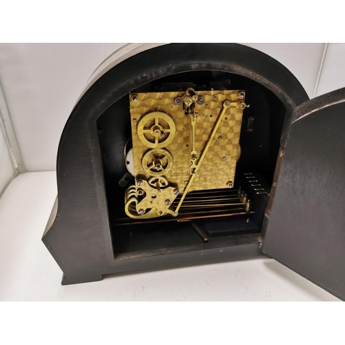 361 - Smiths Mantel Clock With Key And Pendulum