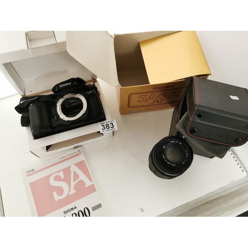 383 - Unused Sigma SA300 Camera In Orignal Box With Sigma 70-210mm Lens Unused