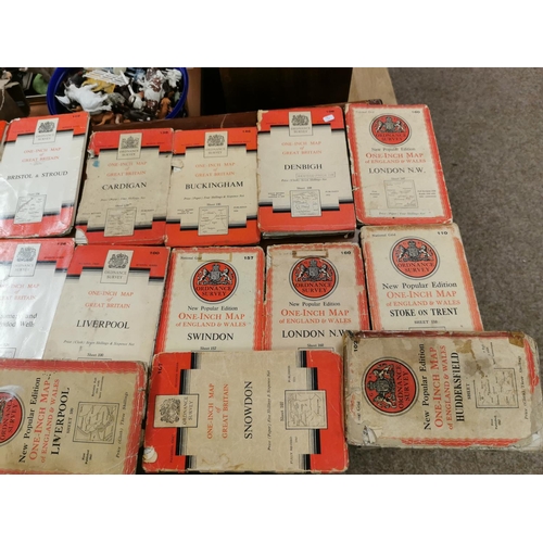 399 - Quantity Of 23 Vintage Ordnance Survey Maps