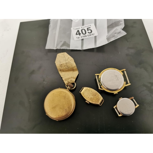 405 - Quantity Of 4 Good Watches Inc 17 Jewel One