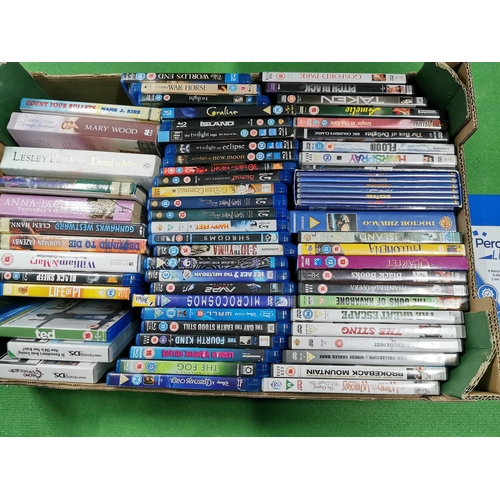 1 - Box Full of Blueray Dvd's Etc Inc Price Gun Kit