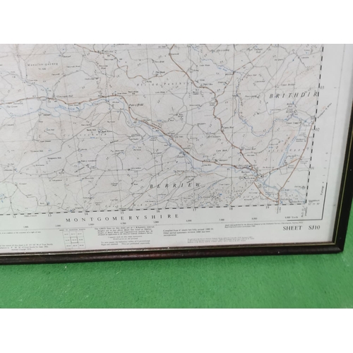 105 - Vintage Framed Map Of Castle Crienion, Manafon