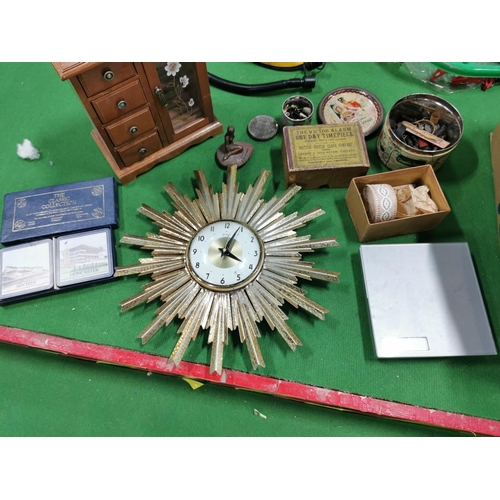 122 - Box Of Inc Bentyma Star Burst Clock