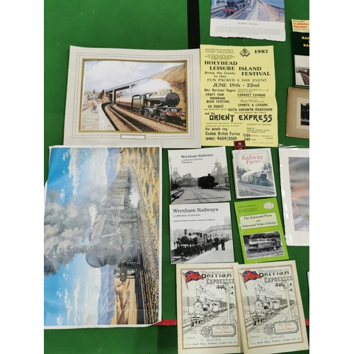 126 - Large Job Lot Of Railway Ephemera Inc Signed Limited Edition Print Of Flying Scotsman Terence Cuneo,... 