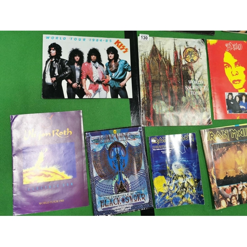 130 - Quantity Of Vintage Rock Concert Programs Slayer, Iron Maiden Dio Etc