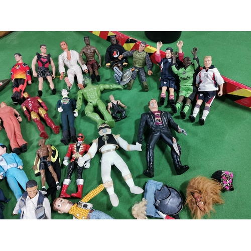 15 - Very Large Job Lot Of Vintage Action Figures, Inc Action Man, Hulk, Man Dolls Etc