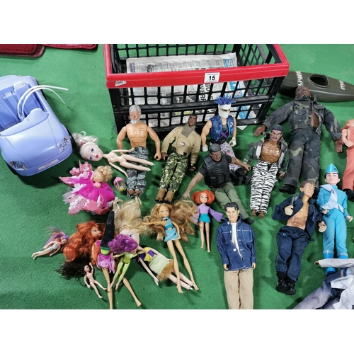 15 - Very Large Job Lot Of Vintage Action Figures, Inc Action Man, Hulk, Man Dolls Etc