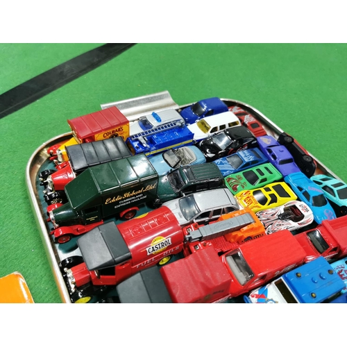 151 - Tray Full Of Die Cast Cars Inc Corgi, Matchbox Etc