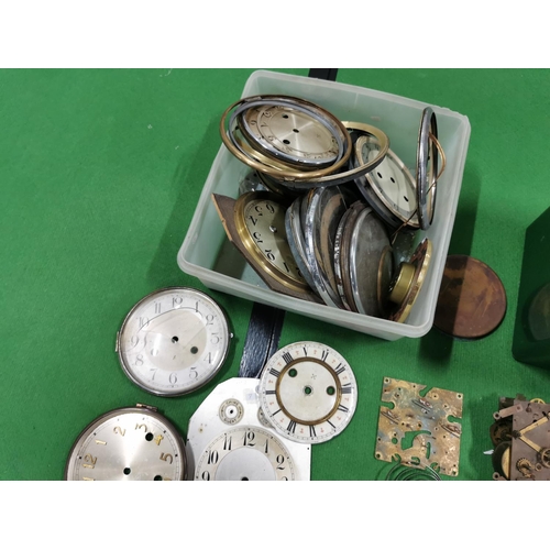 156 - Large Quantity Of Clock Movements Parts & Dials