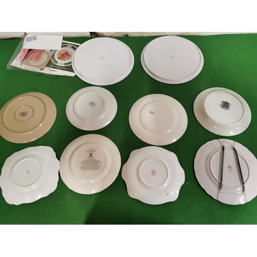 164 - Quantity Of Good Collectable Plates Inc Minton, Portmerion & Pair Anysley Severing Trays Etc