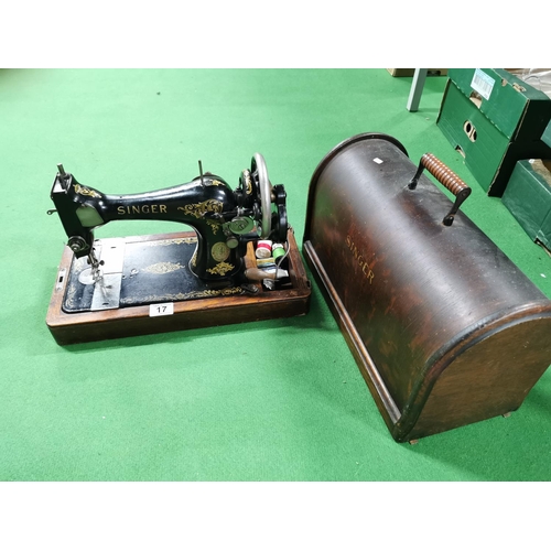 17 - Antique Singer Manual Sewing Machine