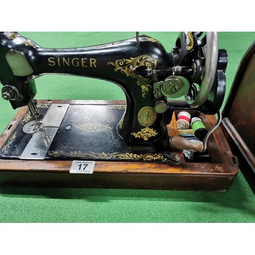 17 - Antique Singer Manual Sewing Machine