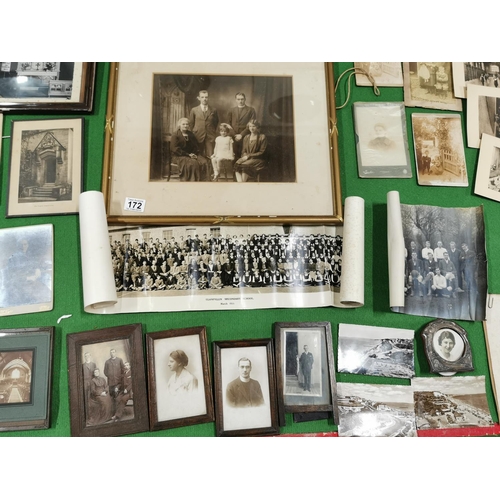 172 - Very Large Quantity Of Antique Photographs Of Various Subjects Inc A Hall Marked Silver Photo Frame