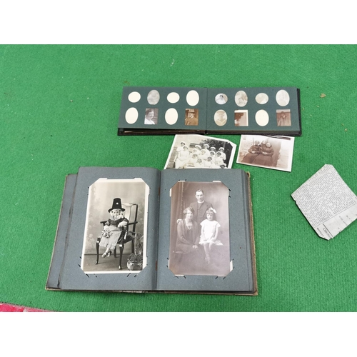 173 - Two Photo Albums Full Of Antique Photographs & An Album Of Antique Portrait Photo Cards