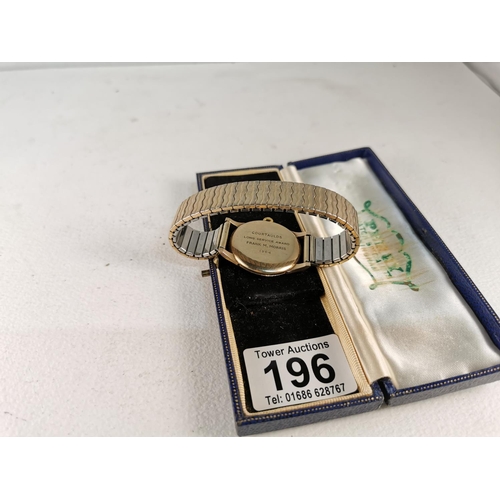 196 - Vintage Timor 21 Jewel 9ct Gold Cased Watch On A Speidel Strap 1960's Hallmarked On Inside Of The Ca... 