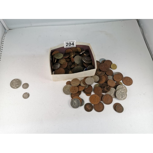 204 - Box Full Of Various Mostly British Coins