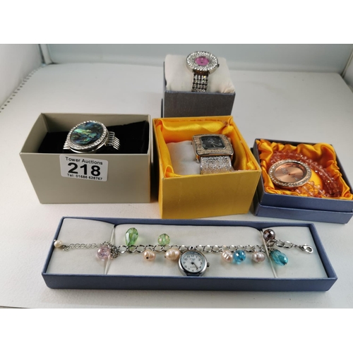 218 - Quantity Of 5 Brand New Watches Inc Strada And Genoa