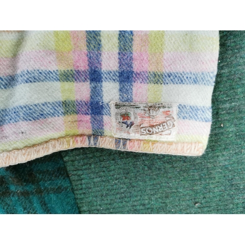 26 - Three Vintage Woolen Blankets Including Welsh Woolen One All Have Holes Or Tares