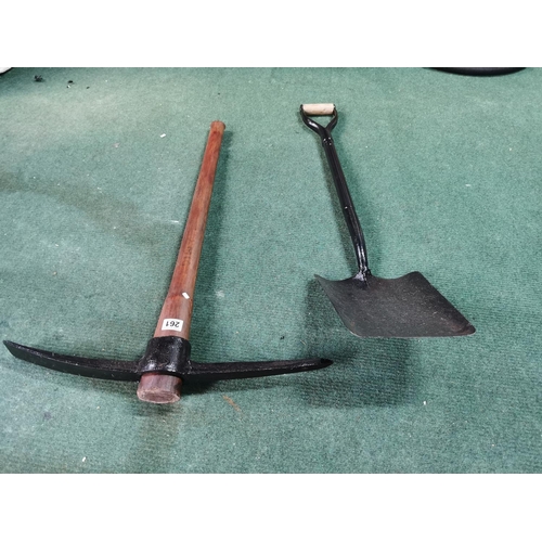 261 - Heavy Duty Pick Axe & Shovel