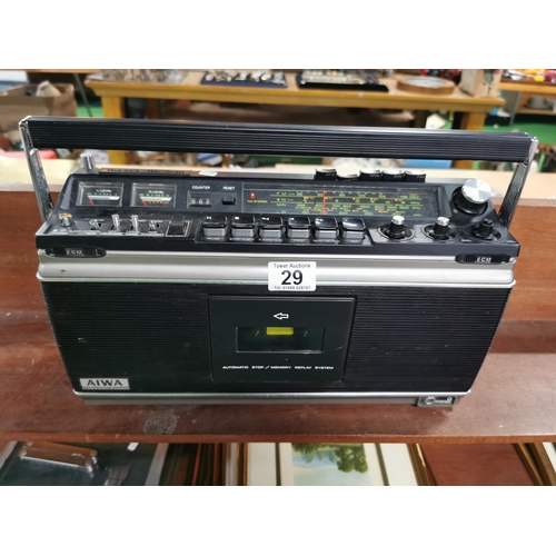 29 - Vintage Awia Stereo Radio GPR930 Battery Powered & Mains Power Missing Battery Cover No Power Lead