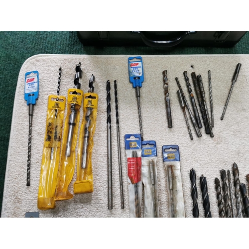 299 - Large Quantity Of Various Drill Bits Some New Contained In A Good Metal Box