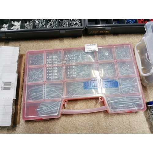 303 - New Quicksilver Tray Case Full Of Various Size Screws Unopened Inc Two Compartment Boxes Full Of Scr... 