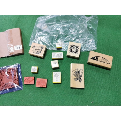 31 - Quantity Of Rubber Novelty Stamps