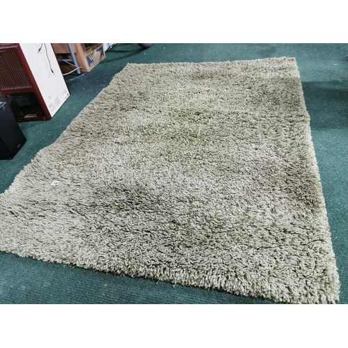 344 - Large Thick Pile Green Rug Size 120cm 170cm